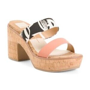 Dolce Vita Platform Heels | Double Strap | Printed Detail | Size 10 NIB|